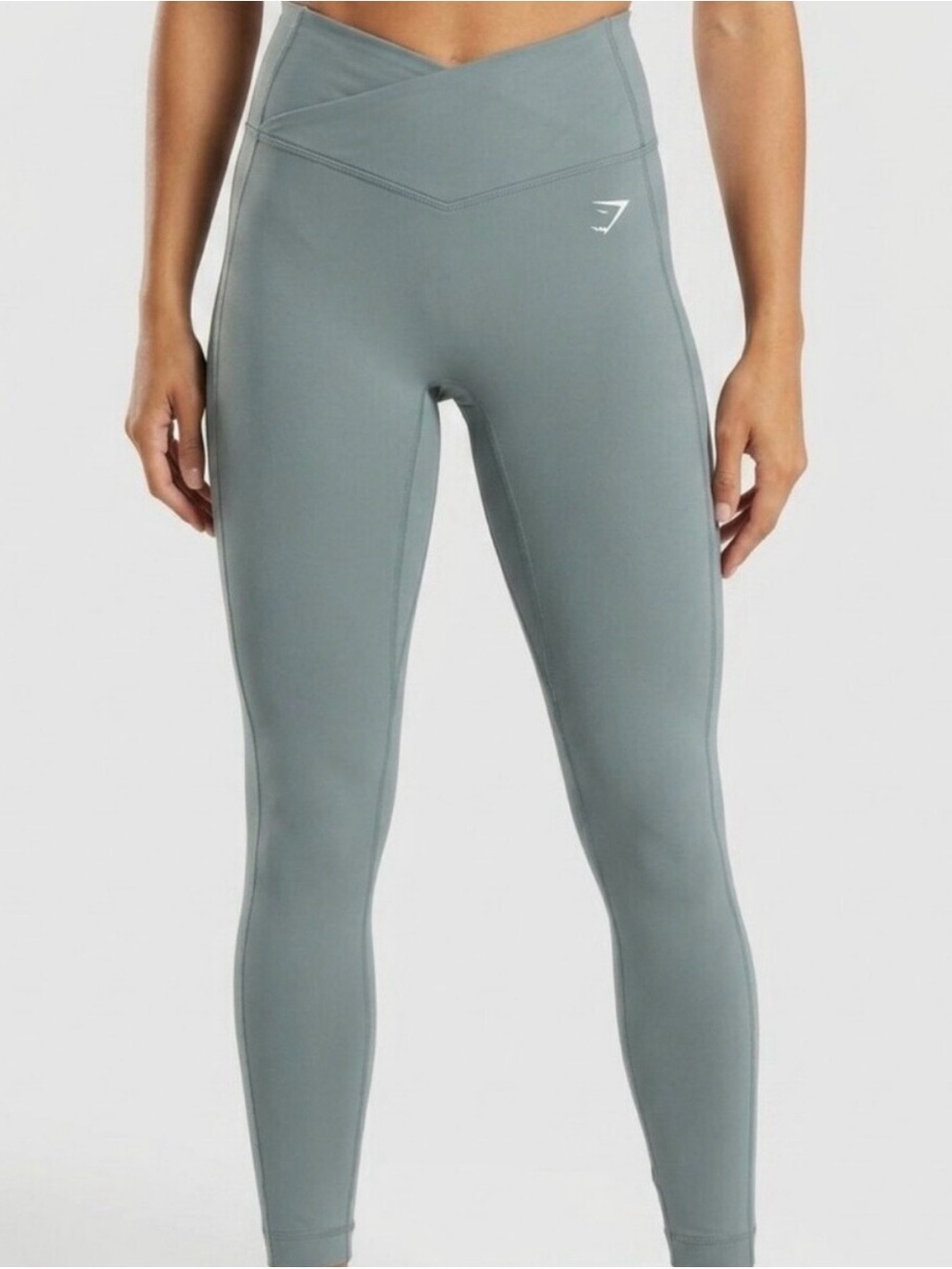V-Front Leggings Gymshark Women's V-Front High Waist Leggings  Blue Green XL